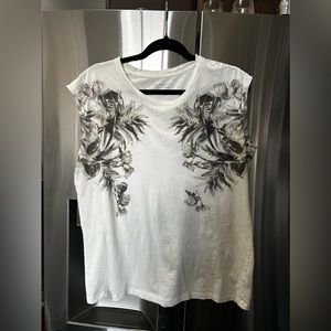 All Saints Eden Ole White Floral Tshirt Streetwear